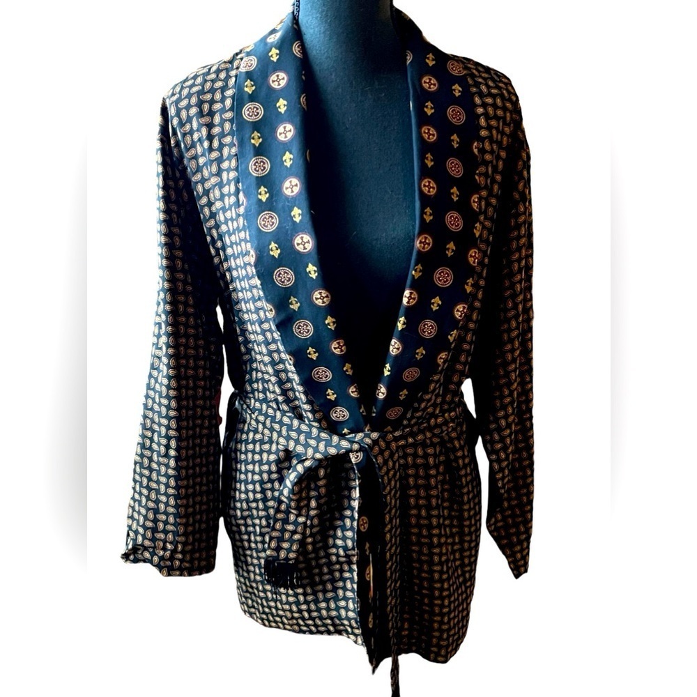 JM Shelli Segal Vintage Smoking Jacket - Picture 2 of 11